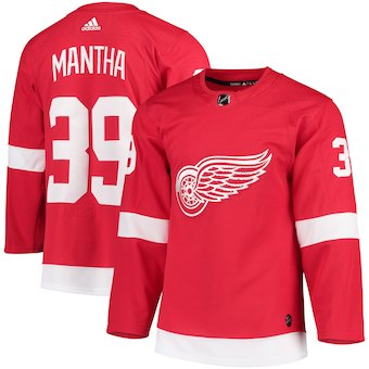 NHL Men adidas Detroit Red Wings #39 Anthony Mantha Red Jersey->customized nhl jersey->Custom Jersey